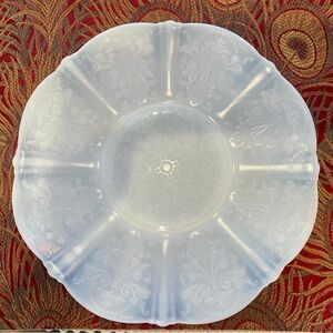 Translucent Floral Glass Dinner Plate